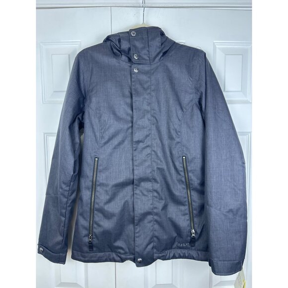 Burton Dryride Snowboarding Jacket Women's Gray Insulated Full Zip Hood S/M NWT - Picture 5 of 9